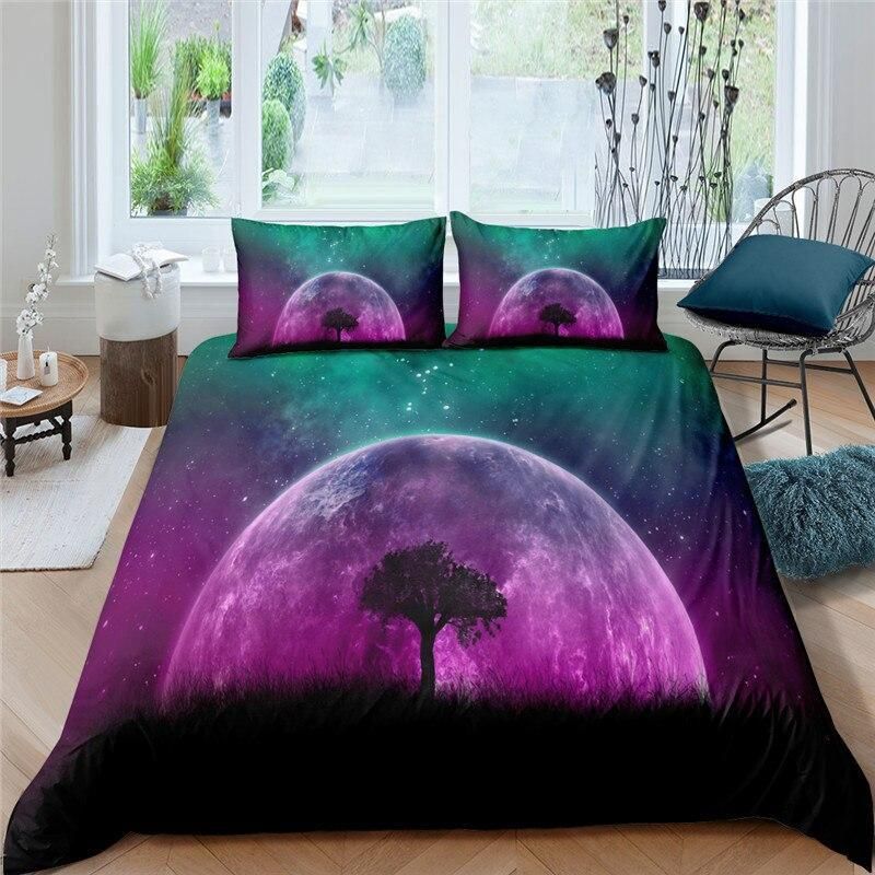 Purple Moon Tree Bedding Set