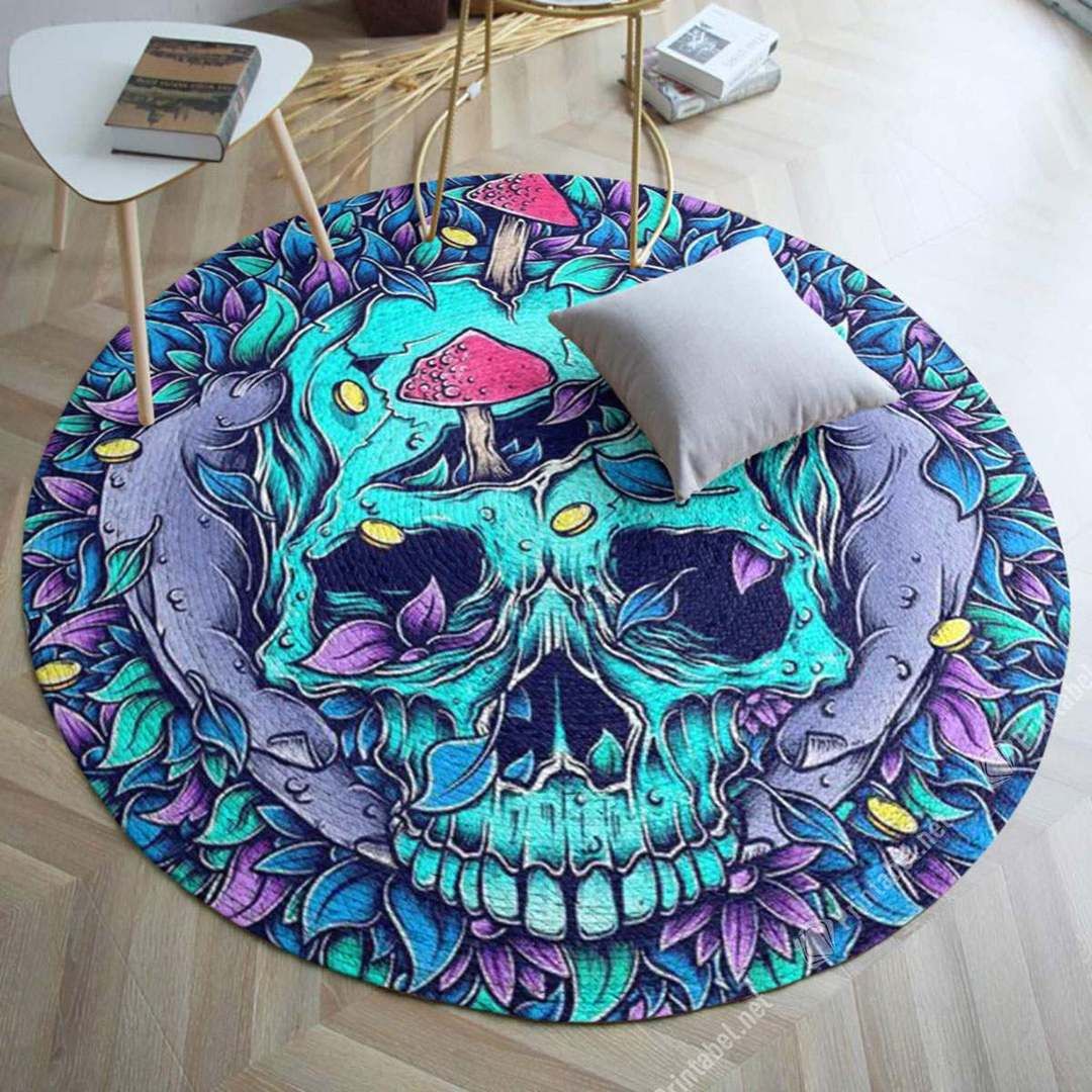 Purple Mystery Round Carpet
