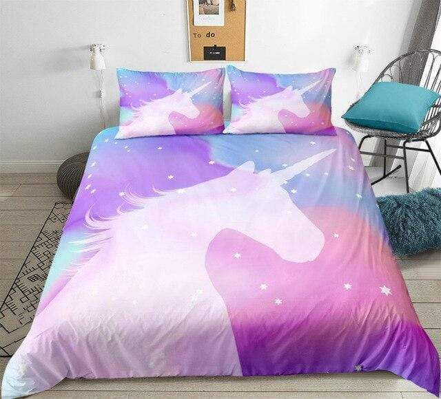 Purple Pink Unicorn Bedding Set