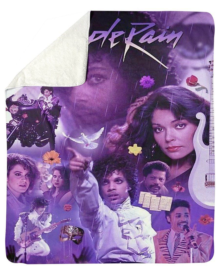 Purple Rain Lyrics Gift For Prince Fan Sherpa Blanket