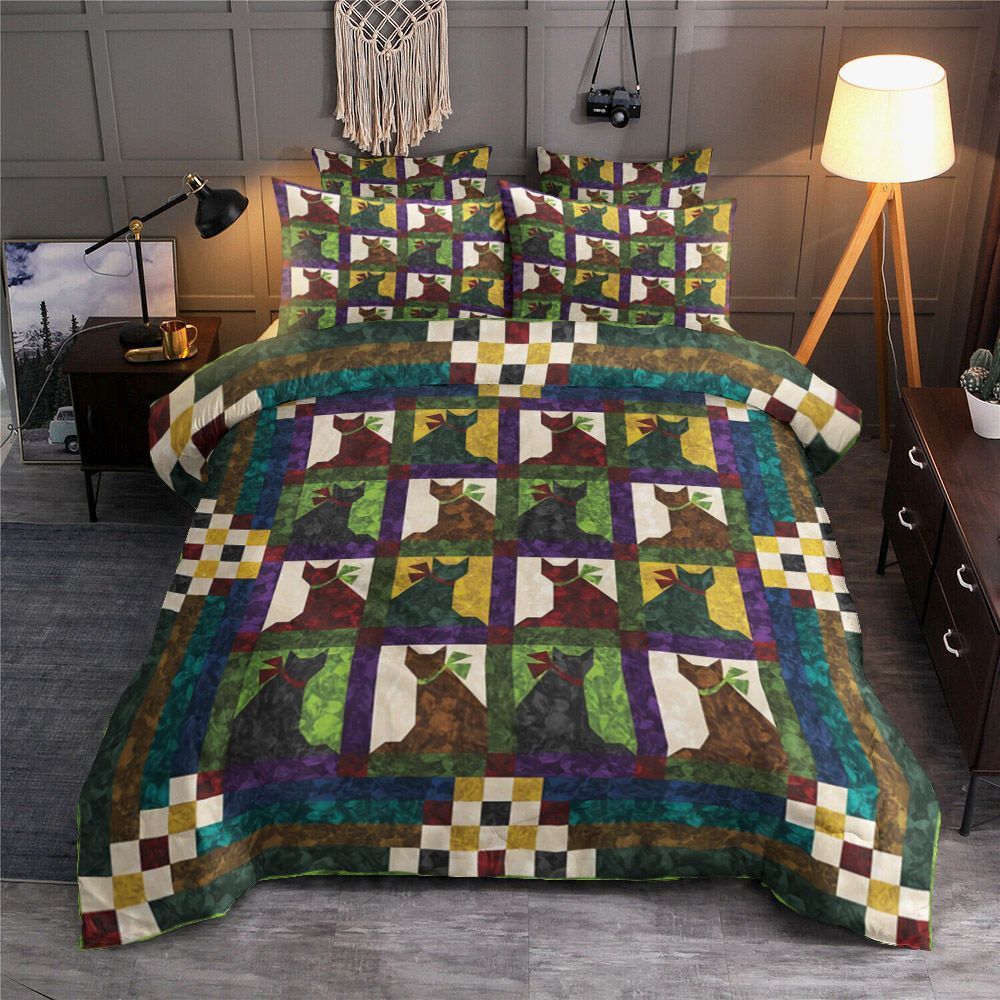 Purple Red Cats Bedding Set