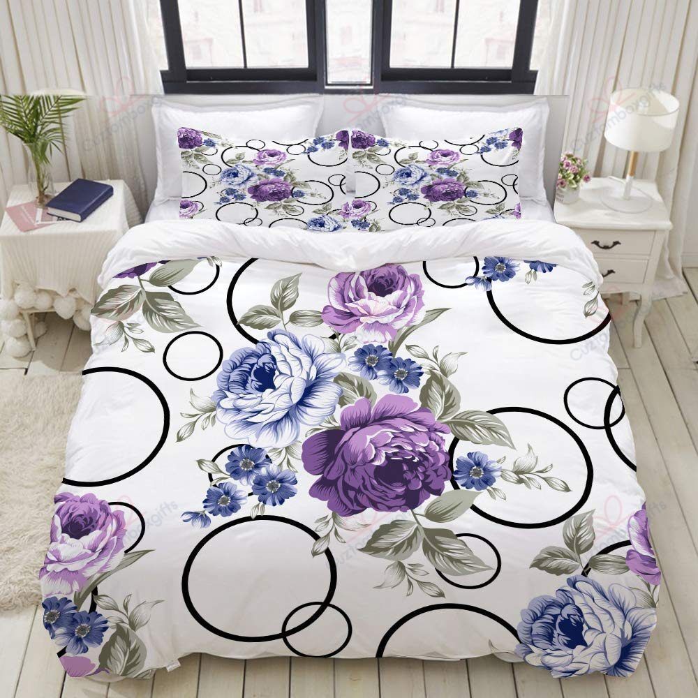 Purple Roses Bedding Set