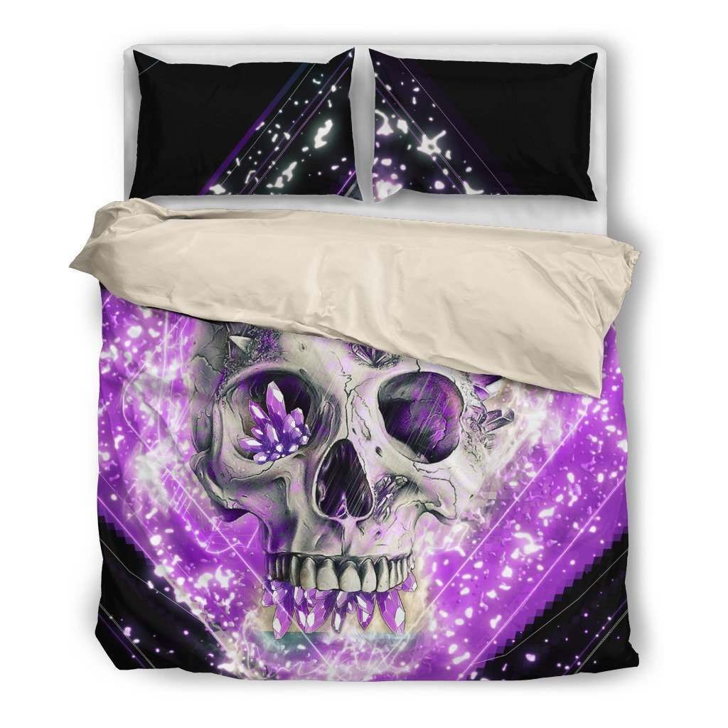 Purple Skull Bedding Set