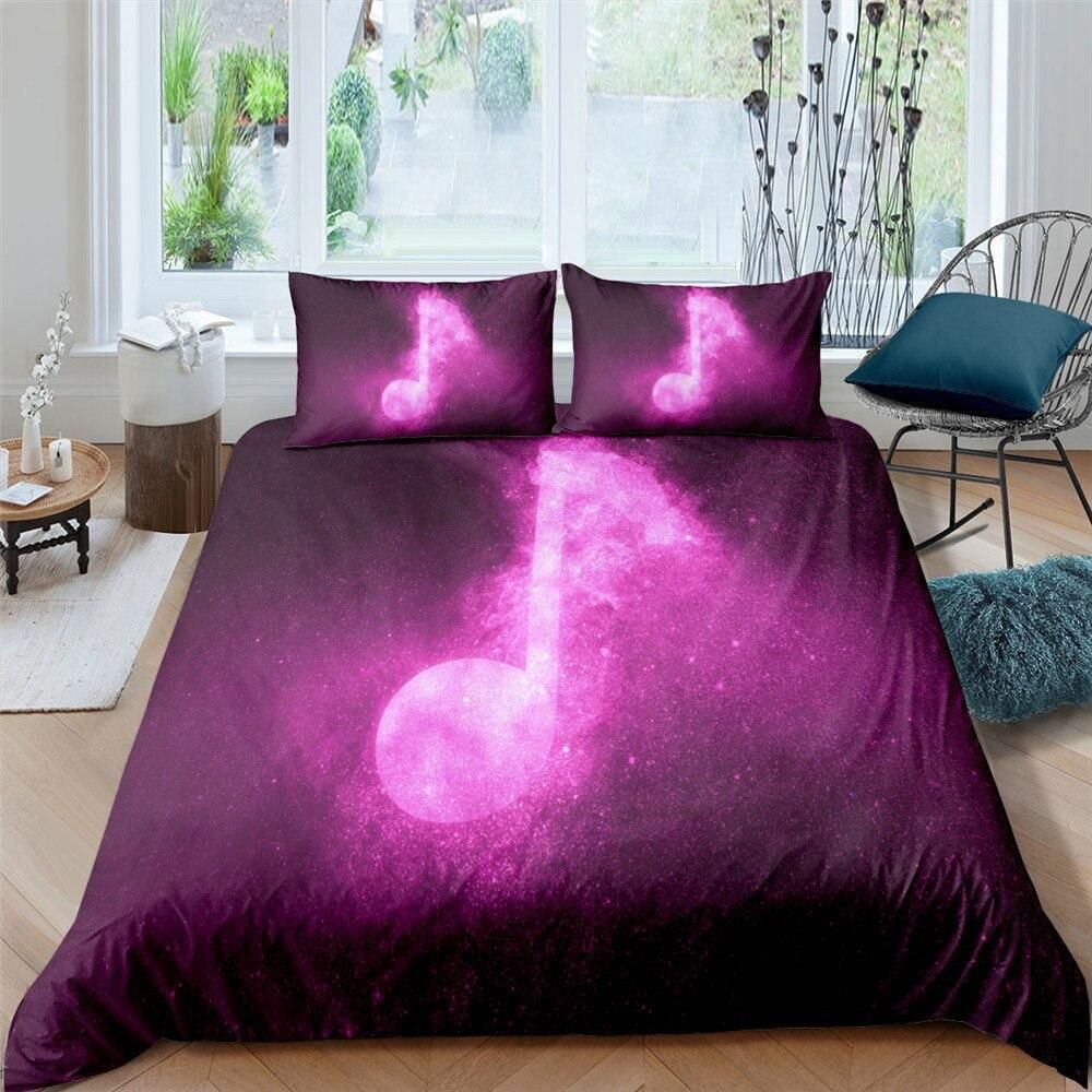 Purple Smoking Crochet Bedding Set