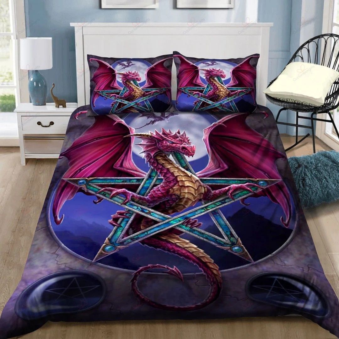 Purple Star Dragon Bedding Set