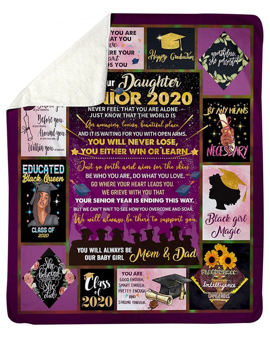 Purple The Adventure Begins Fleece Blanket To Daughter Sherpa Blanket