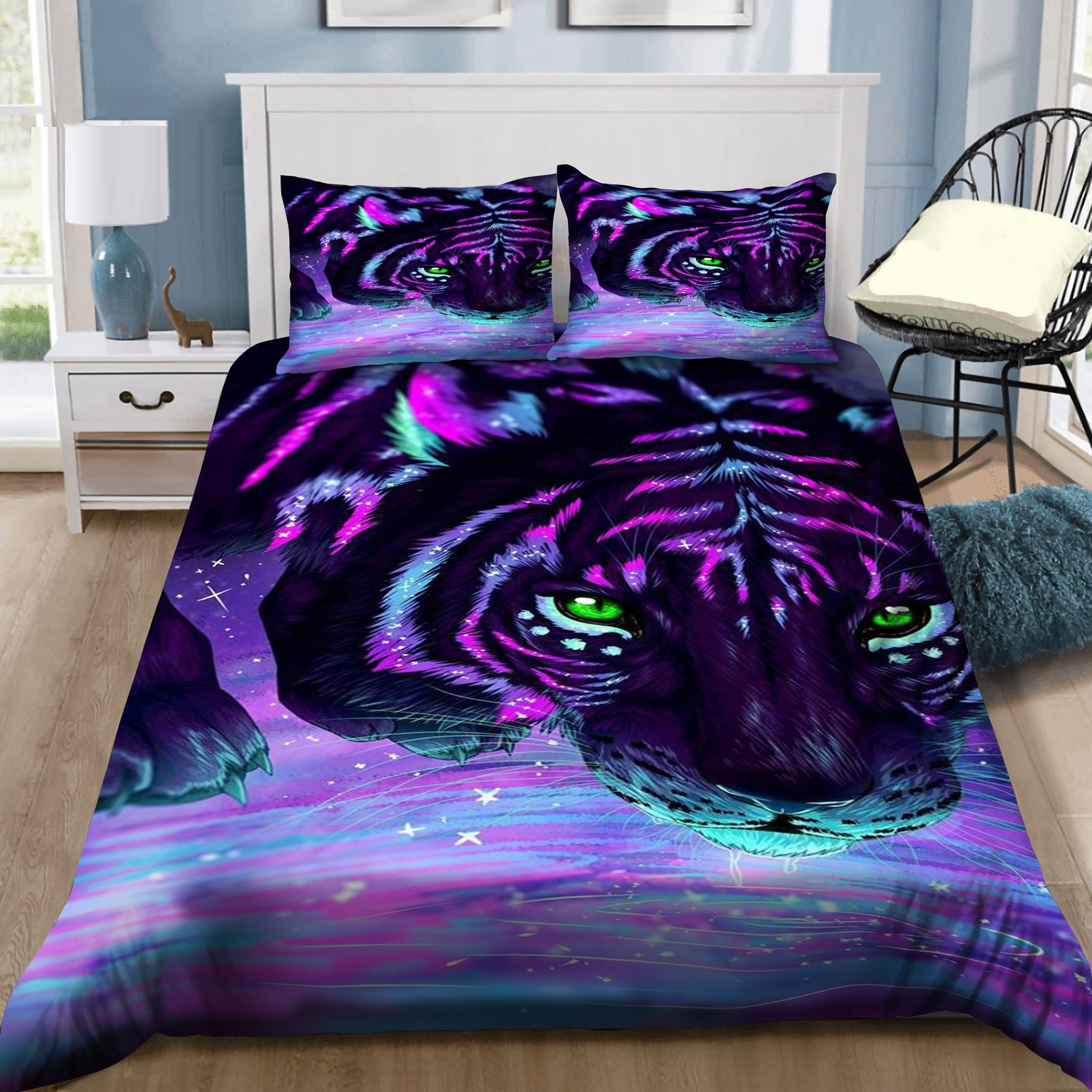 Purple Tiger Fantasy Bedding Set