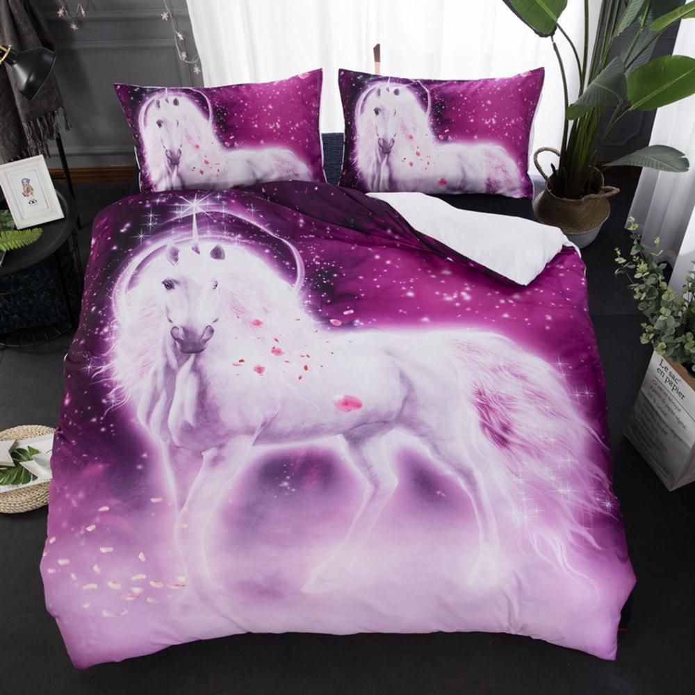 Purple Unicorn Bedding Set