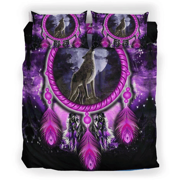 Purple Wolf Dream Bedding Set