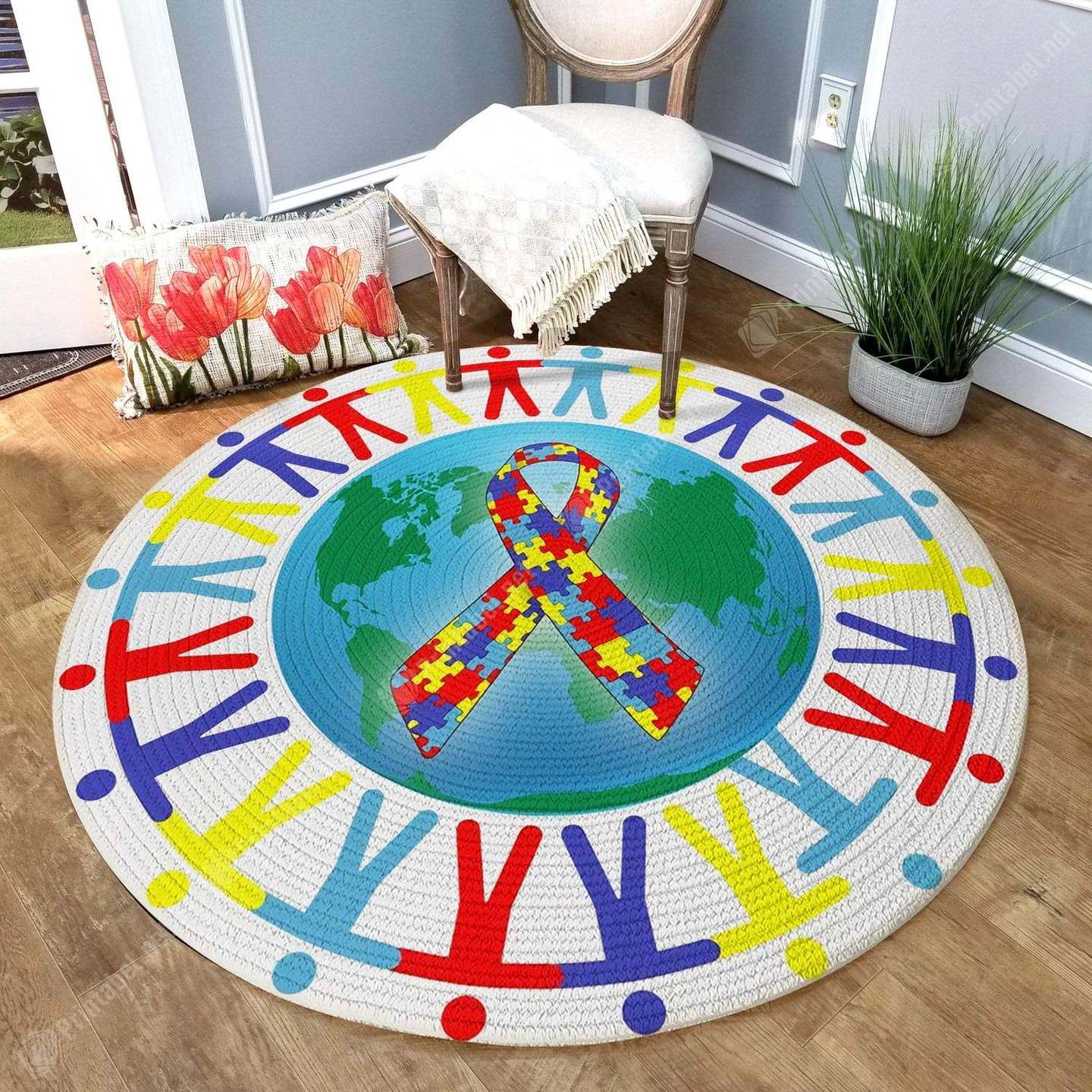 Puzzle Arms Round Carpet