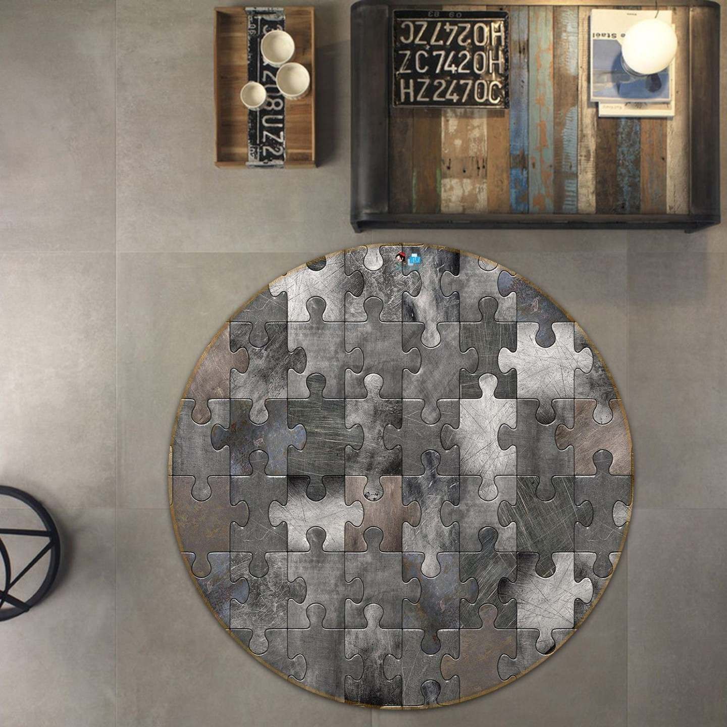 Puzzle Round Carpet