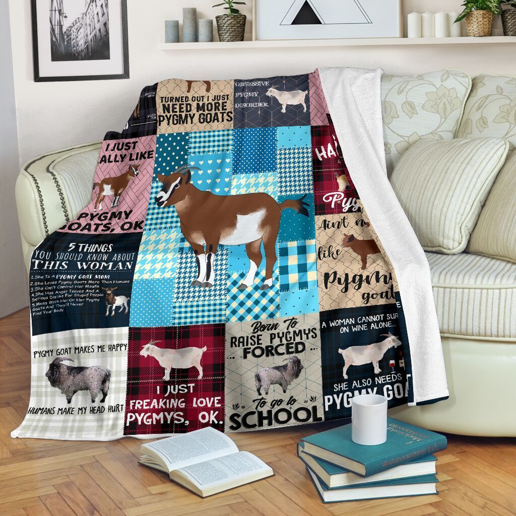 Pygmy Goat Sherpa Fleece Blanket