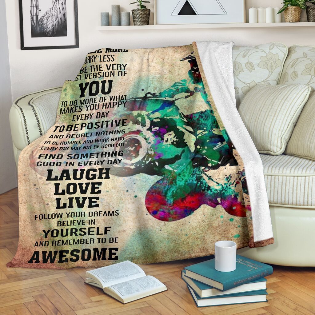 Quad Rider Today Is Good Day Sherpa Fleece Blanket
