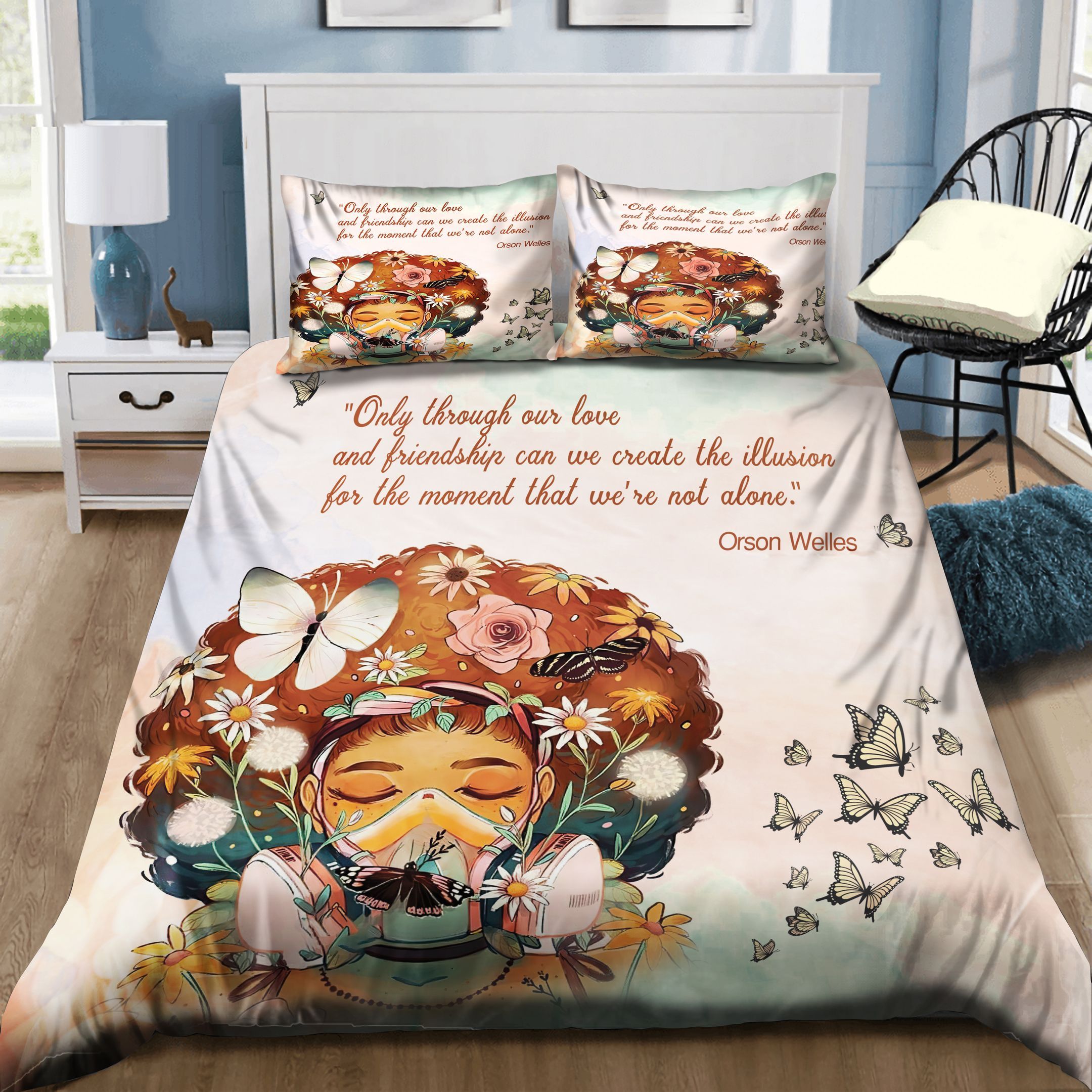 Quarantine Black Girl Bedding Set