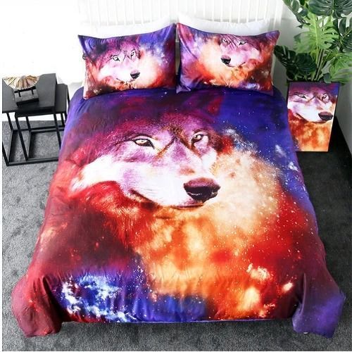 Queen Animal Colorful Bedding Set