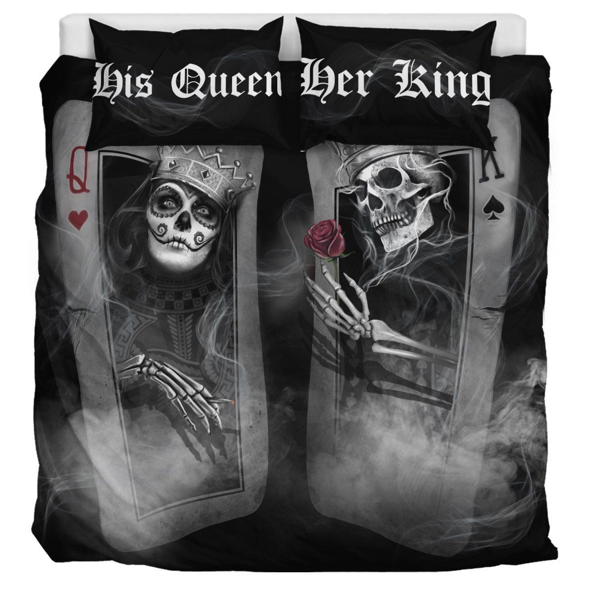 Queen King Skull Bedding Set