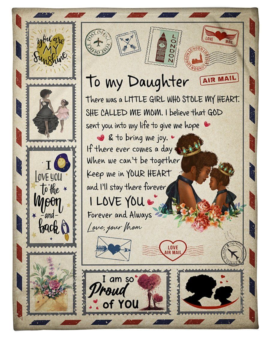 Queen Mom To Daughter I’ll Stay There Forever Fleece Blanket Fleece Blanket