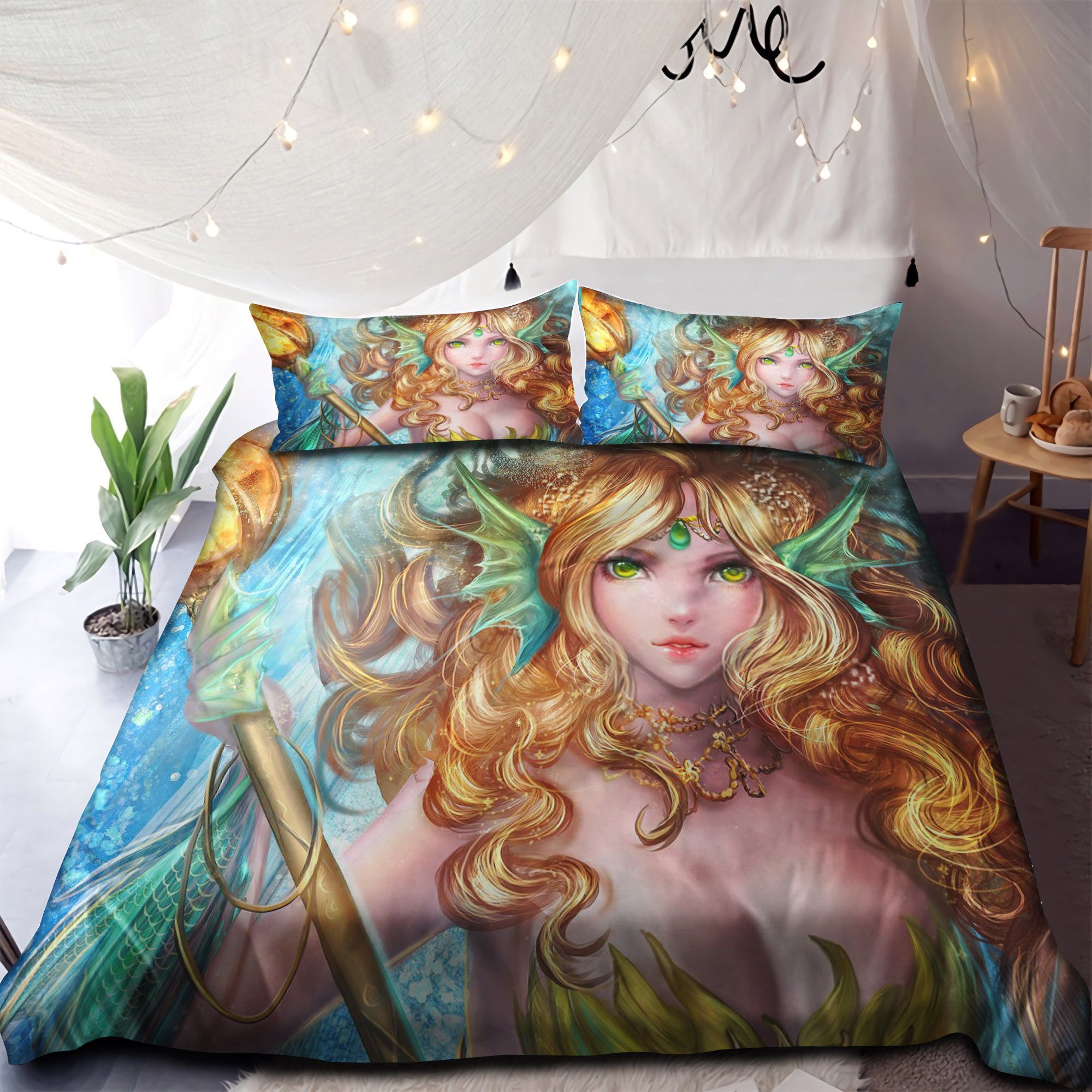 Queen Of Mermaid Bedding Set
