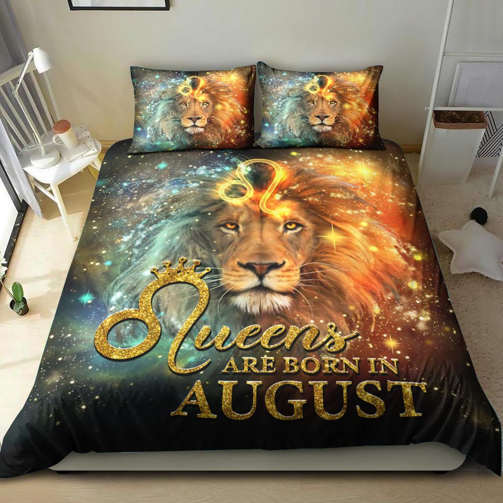 Queens Are Born In August Leo Horoscope Bedding Set