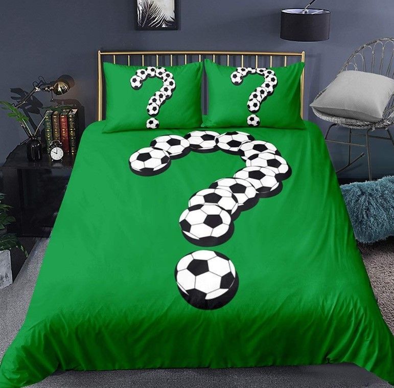 Question Mark Soccer Bedding Set