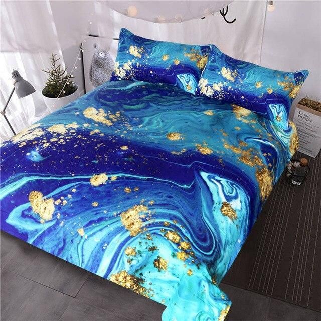 Quicksand Turquoise Blue Bedding Set