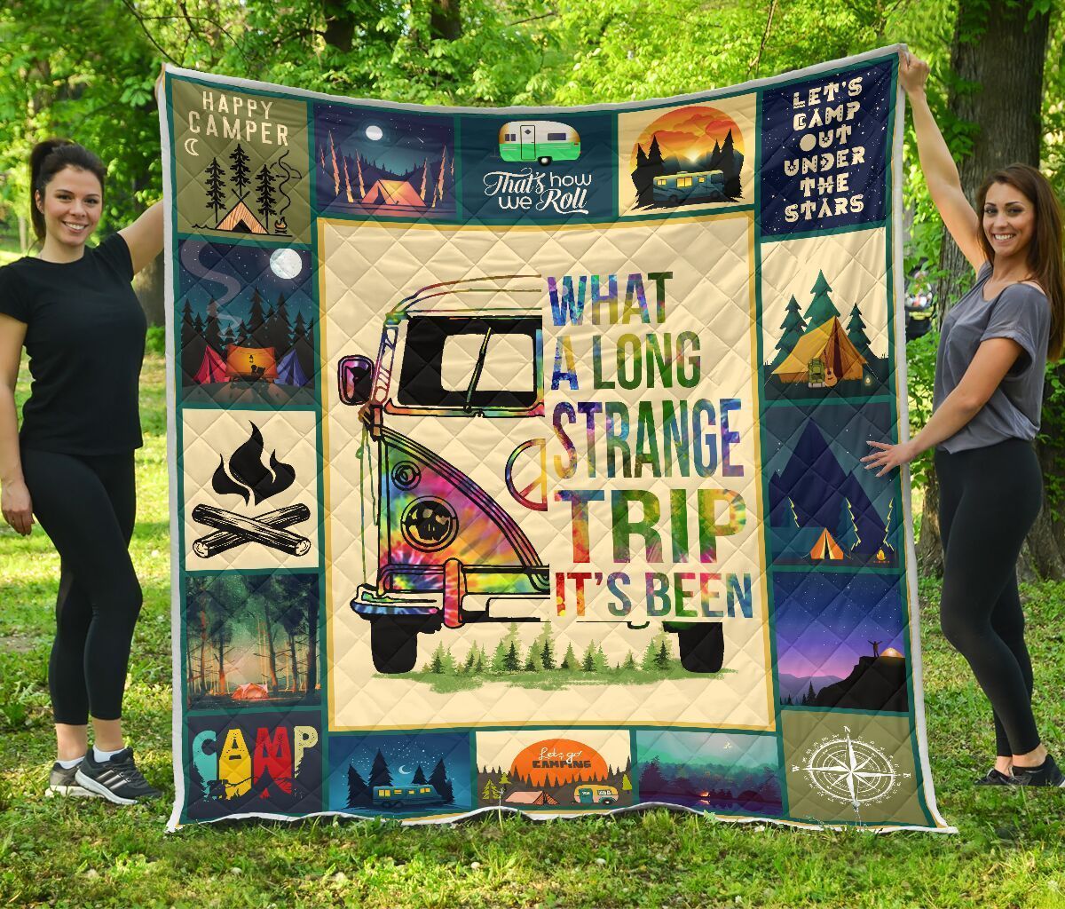 Quilt Blanket Camping What A Long Strange Trip Dhc09121211Dd