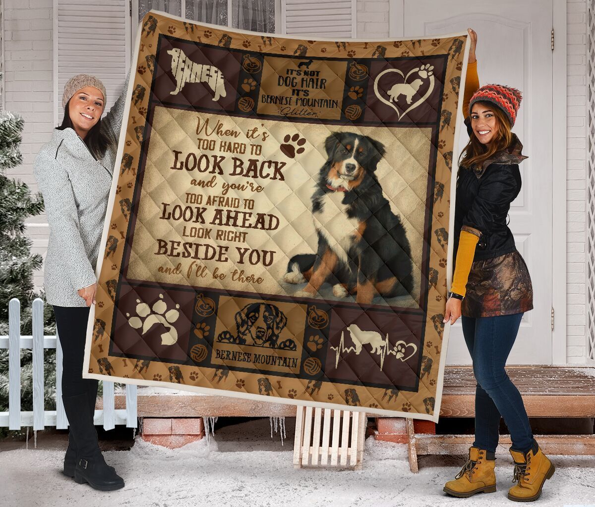 Quilt Blanket Dogs Bernese Mountain Beside You Dhc09121272Dd