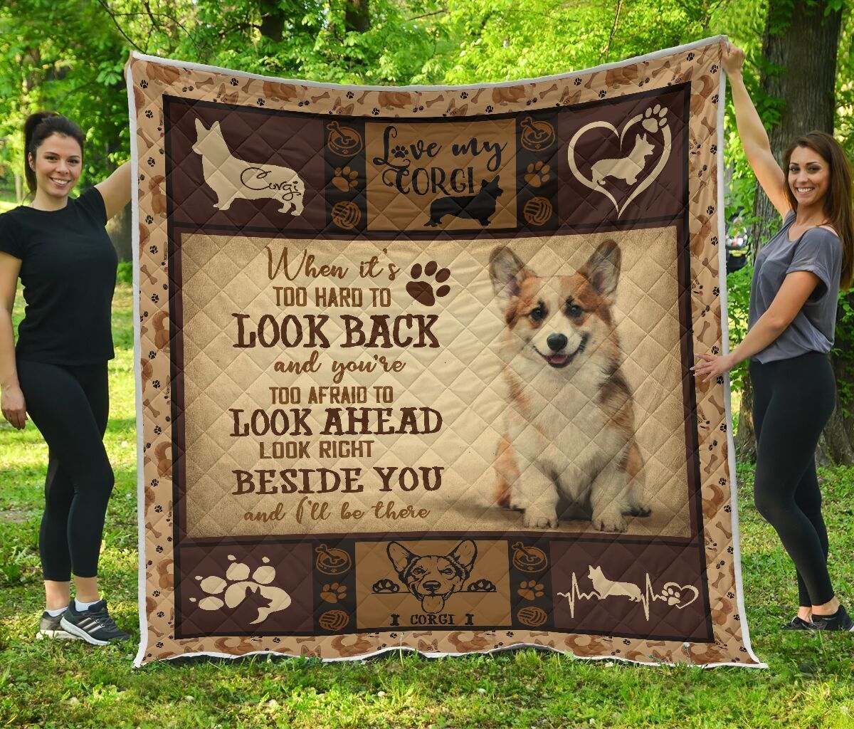 Quilt Blanket Dogs Corgi Beside You Dhc09121248Dd
