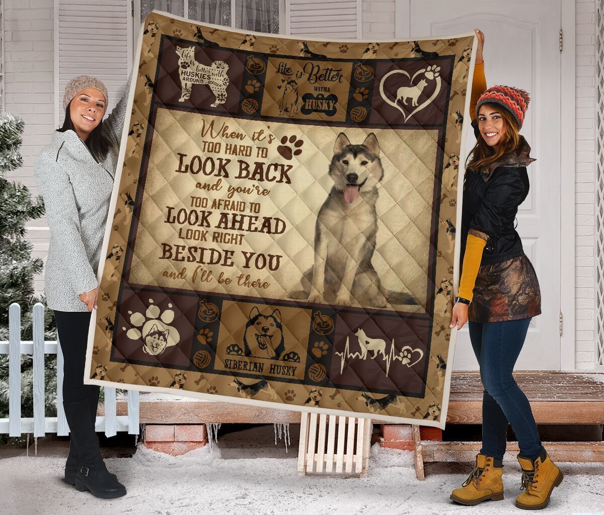 Quilt Blanket Dogs Husky Beside You Dhc09121247Dd