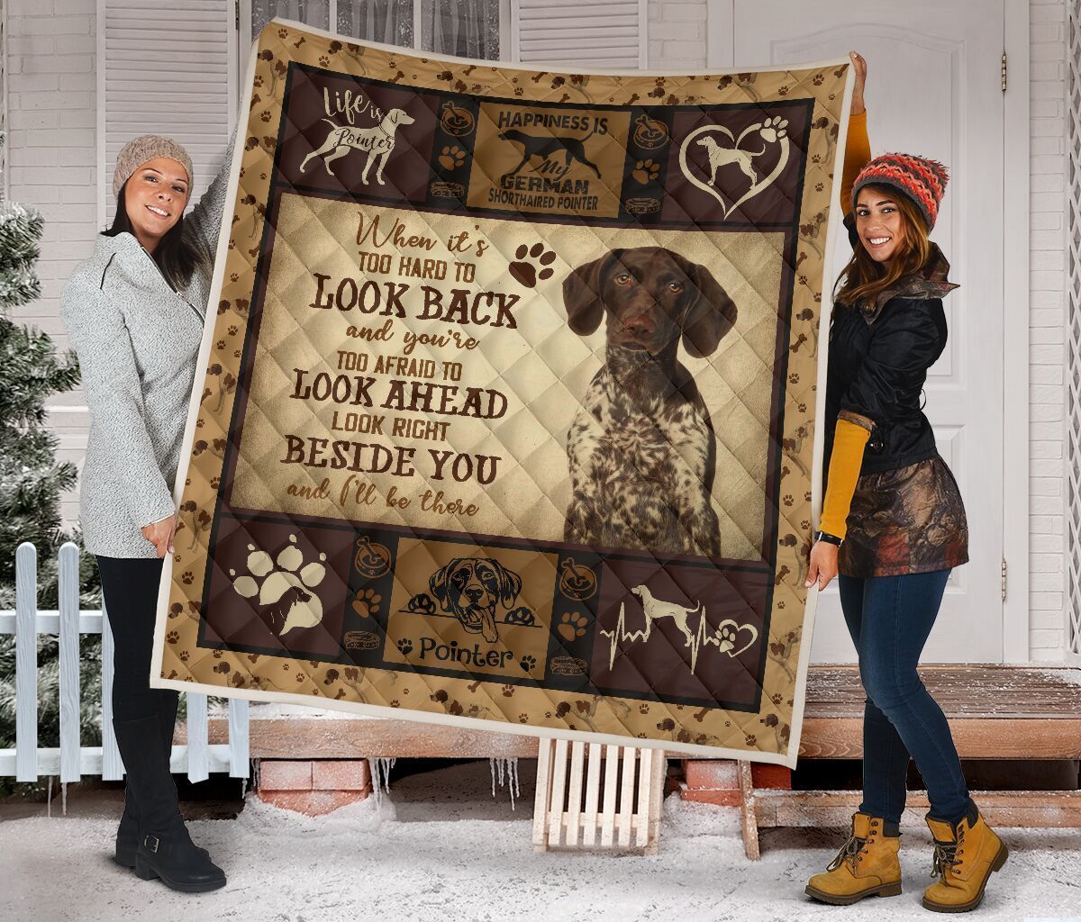 Quilt Blanket Dogs Pointer Beside You Dhc09121230Dd