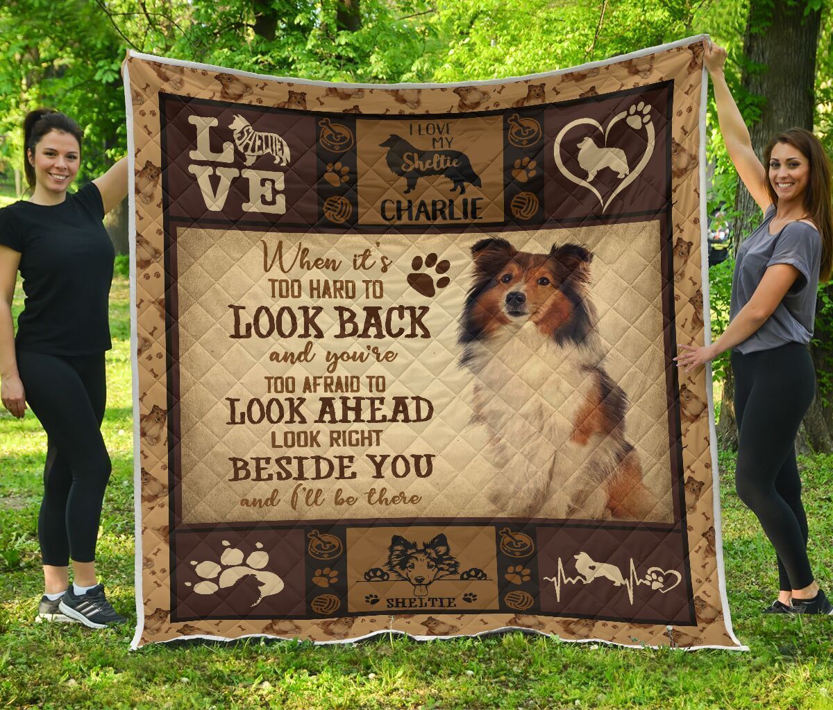 Quilt Blanket Dogs Sheltie Beside You Dhc09121236Dd