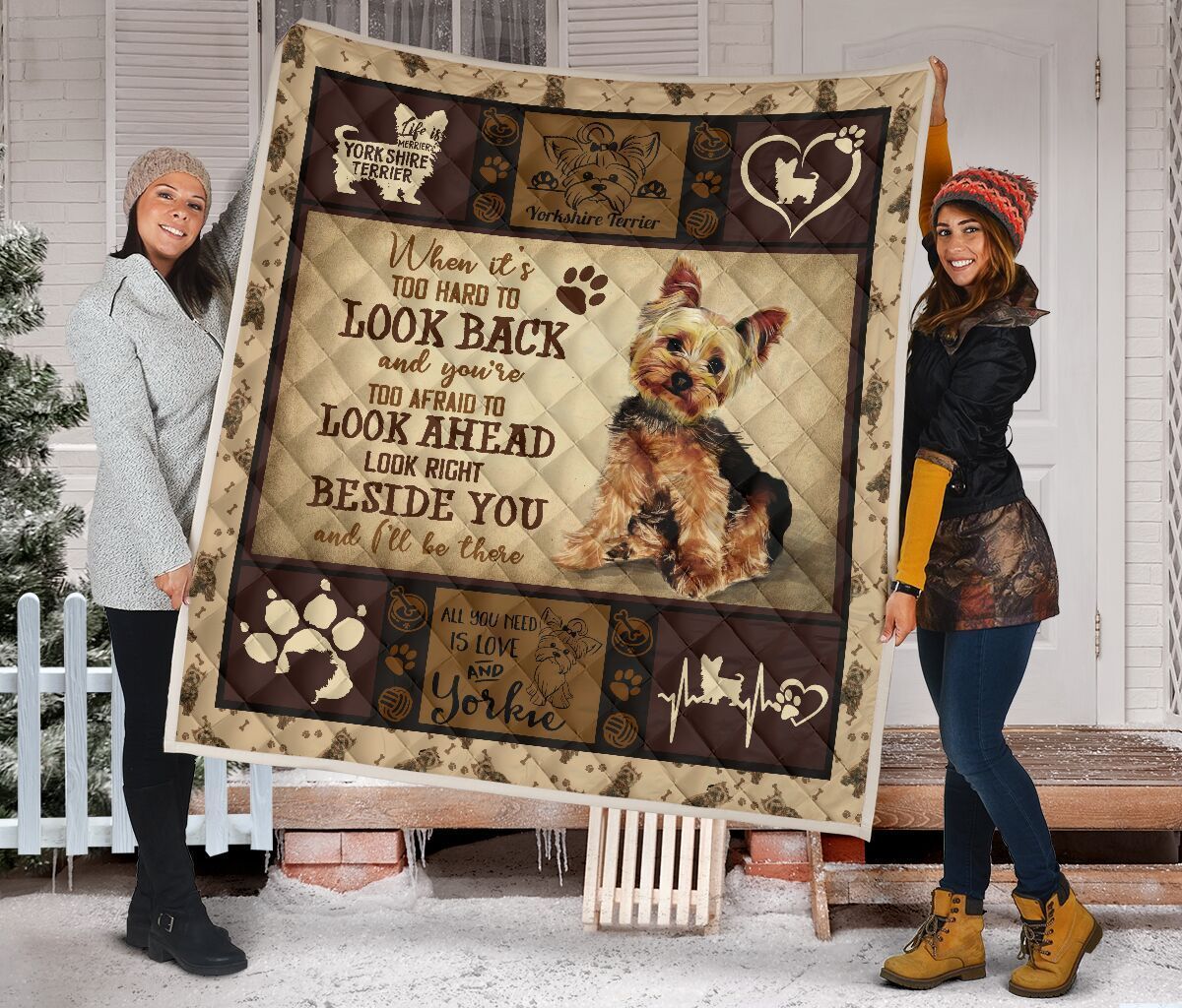 Quilt Blanket Dogs Yorkshire Beside You Dhc09121212Dd