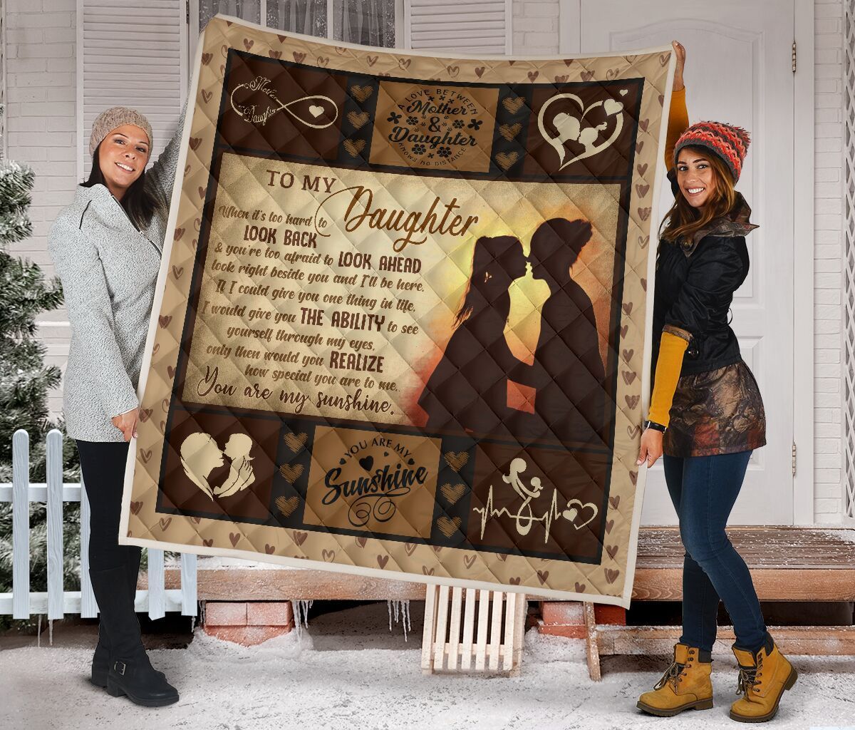 Quilt Blanket Family To My Daughter You Are My Sunshine Dhc09121265Dd