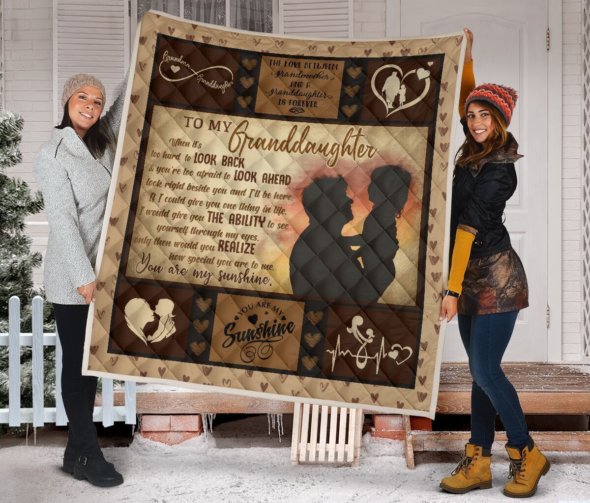 Quilt Blanket Family To My Granddaughter You Are My Sunshine Dhc09121284Dd