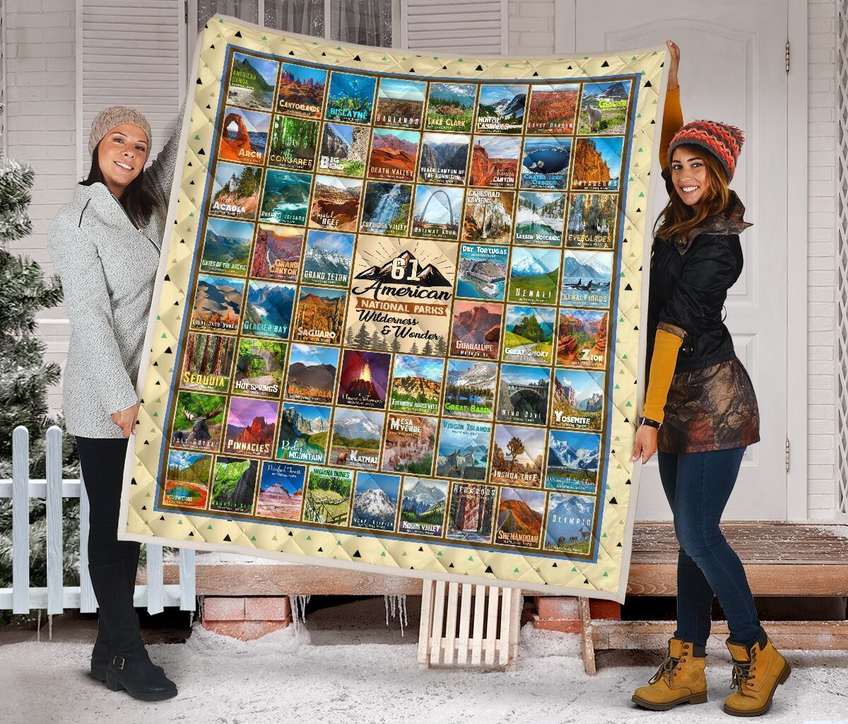 Quilt Blanket Hiking 61 American National Parks Dhc09121246Dd