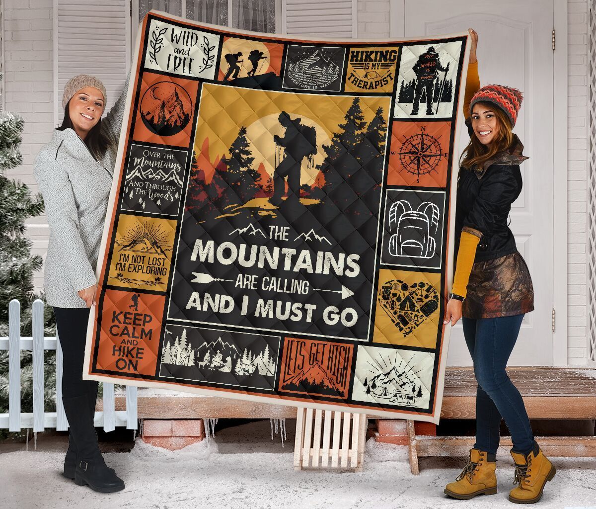 Quilt Blanket Hiking The Mountains Are Calling Dhc09121235Dd