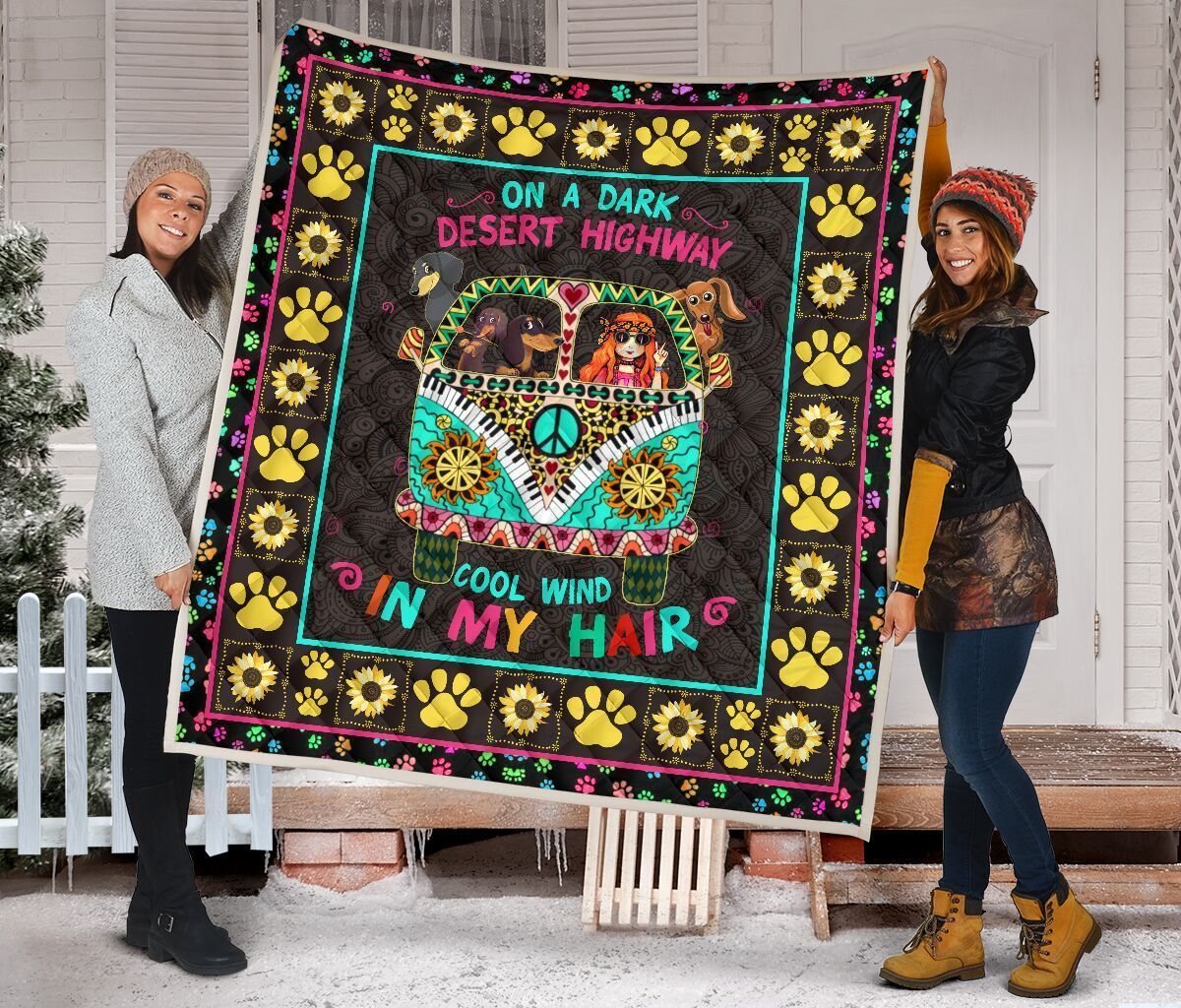 Quilt Blanket Hippie Cool Wind In My Hair Dhc09121268Dd