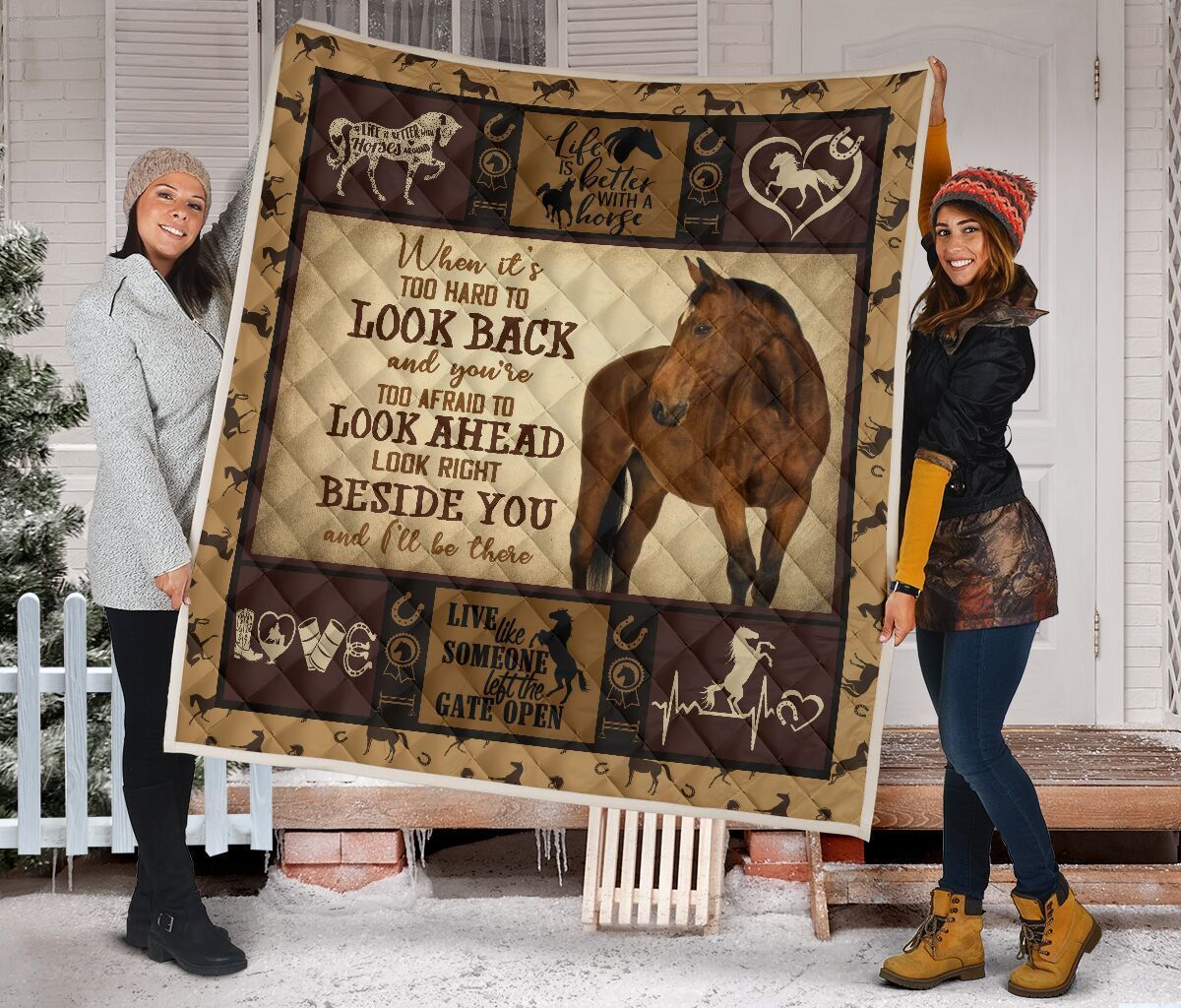 Quilt Blanket Horse Horse Beside You Dhc09121233Dd