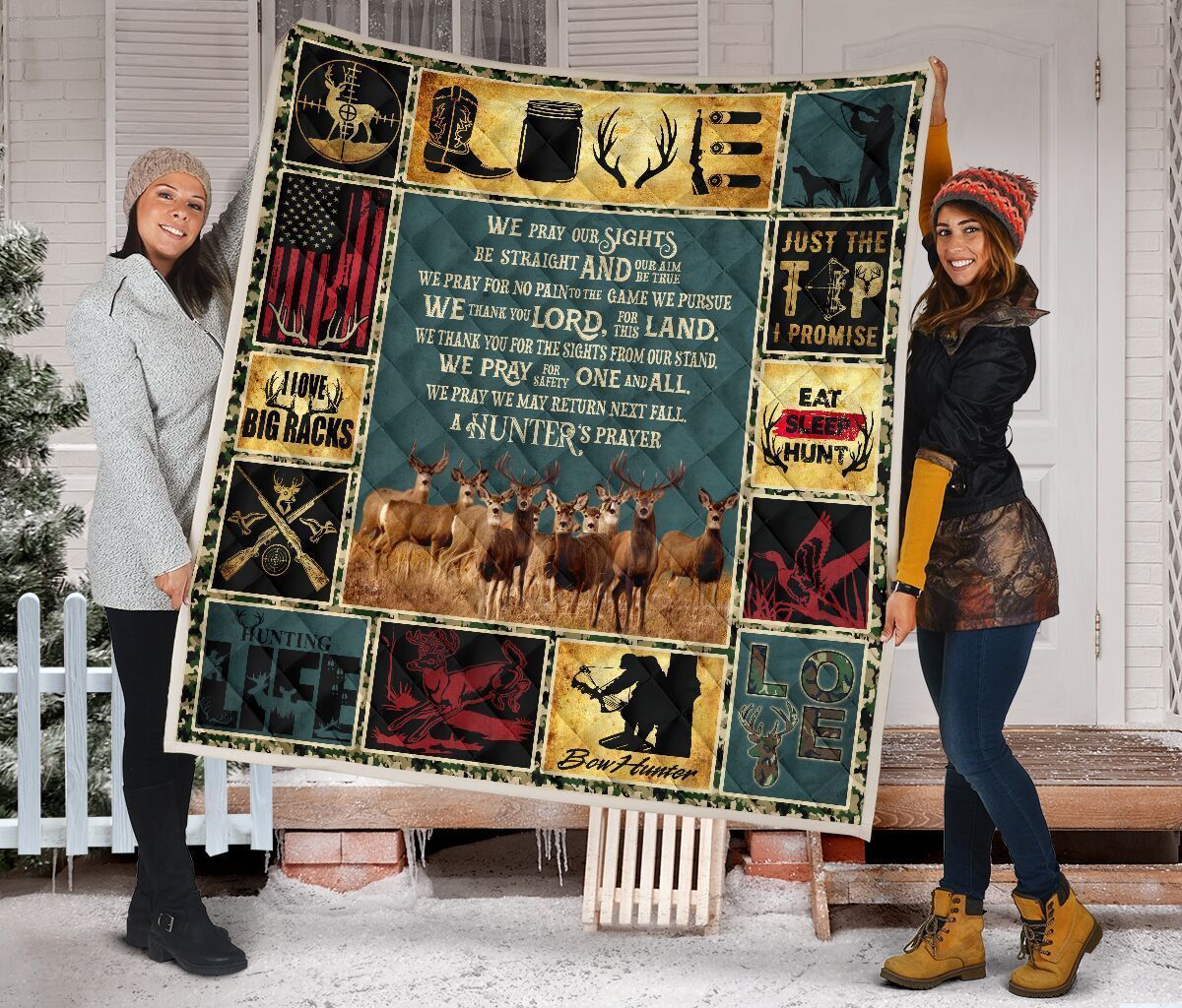 Quilt Blanket Hunting Hunter Prayer Dhc09121223Dd