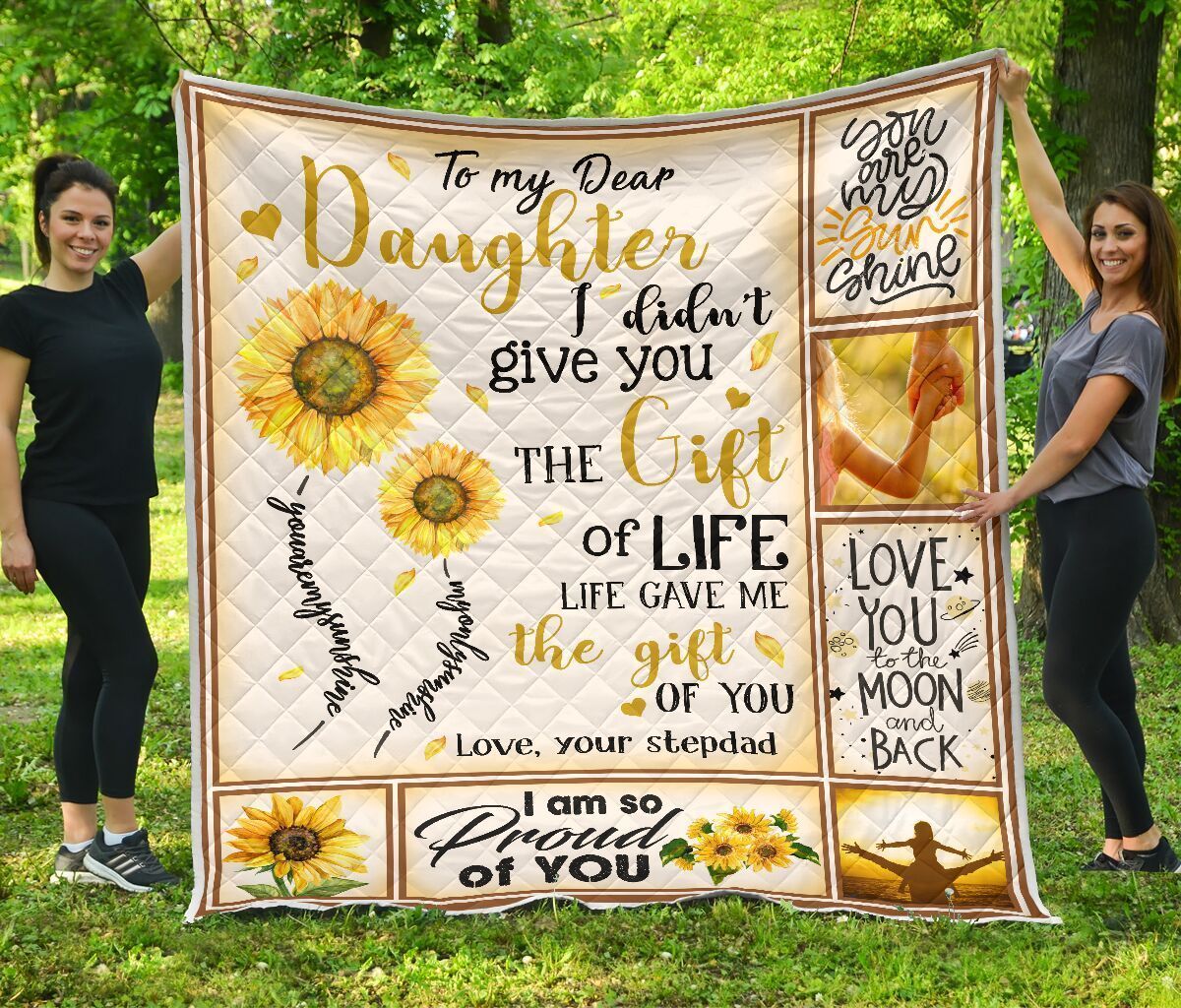 Quilt Blanket To My Daughter Life Gave Me The Gift Of You Dhc09121204Dd