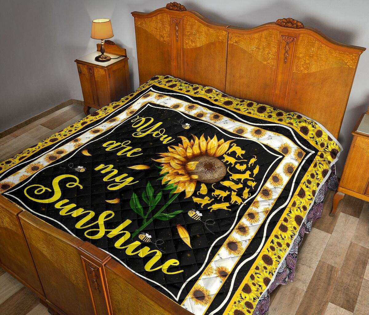 QUILT CAT QUILT YOU ARE MY SUNSHINE SUNFLOWER QUILT DHC281110851DD