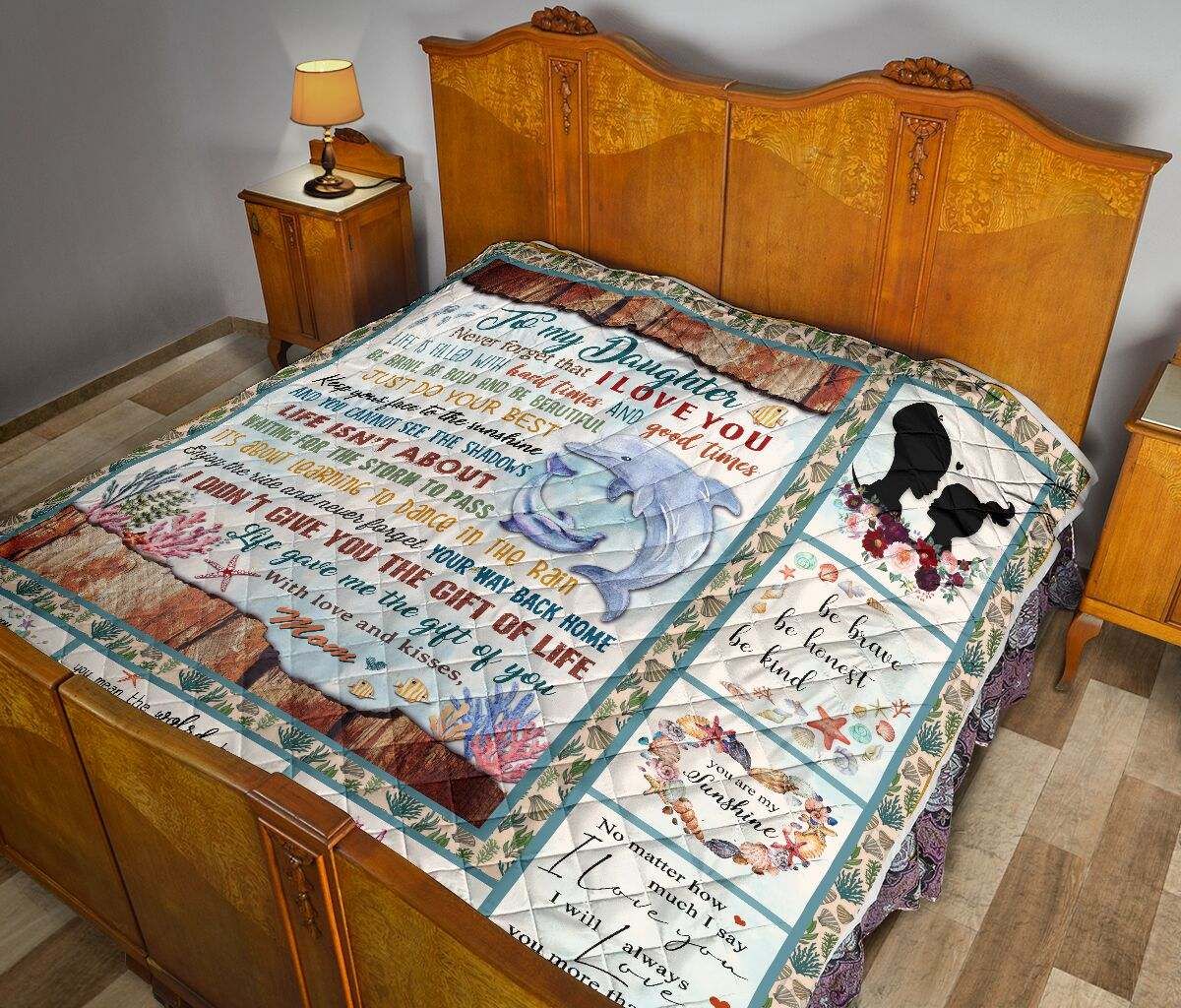 QUILT DAUGHTER AND MOM DOLPHIN QUILT DHC281110889DD
