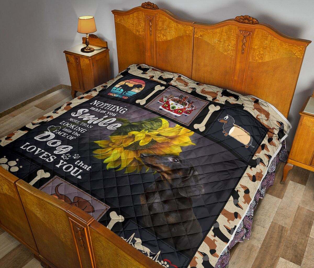 QUILT NOTHING MAKES YOU SMILE Dachshund DHC281110854DD