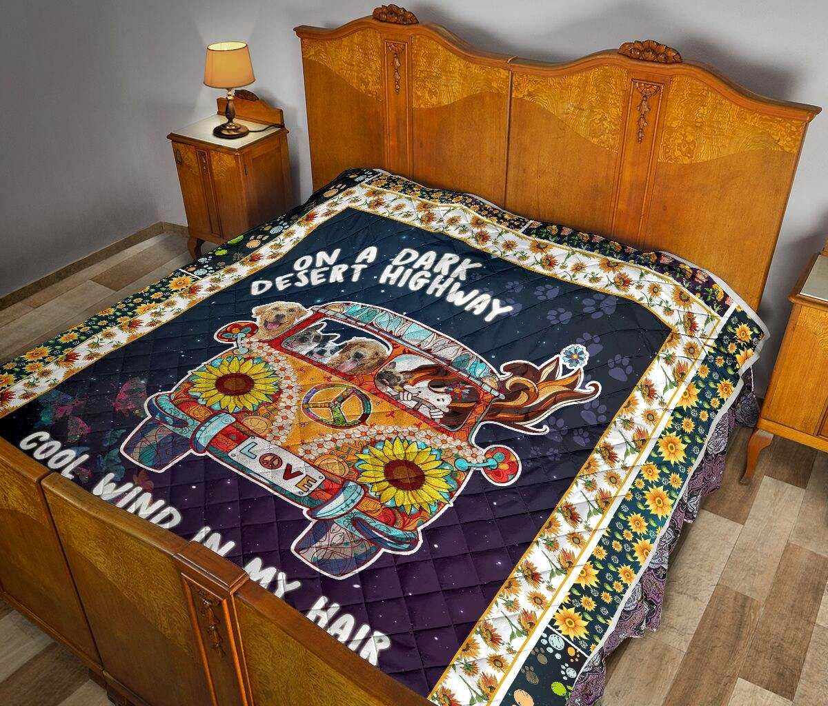QUILT ON A DARK DESERT HIGHWAY DOG QUILT DHC281110898DD