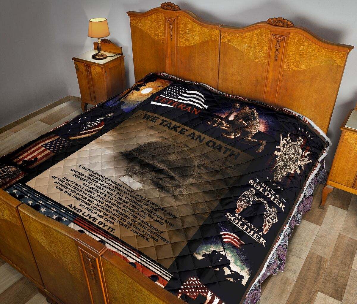 QUILT WE TAKE AN OATH VETERAN QUILT DHC281110874DD