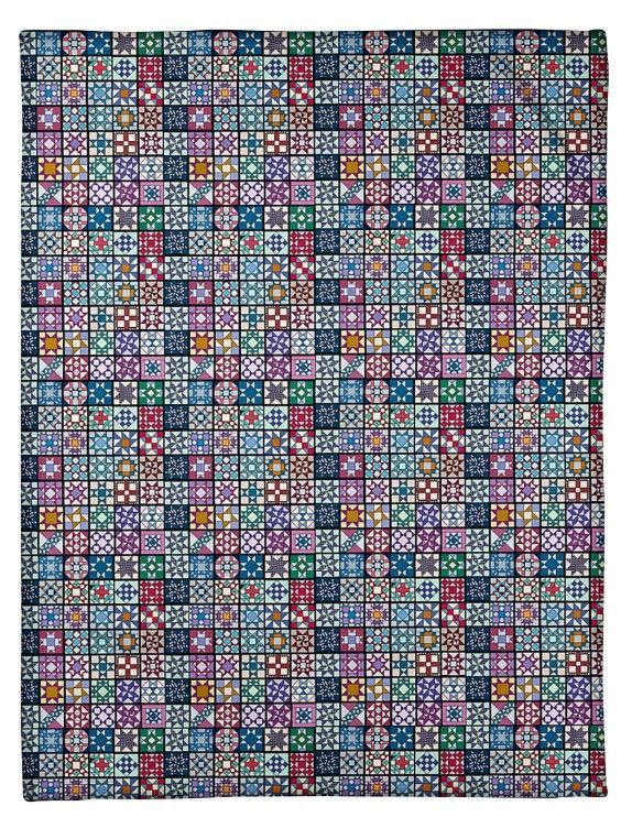 Quilting Pattern Sherpa Fleece Blanket