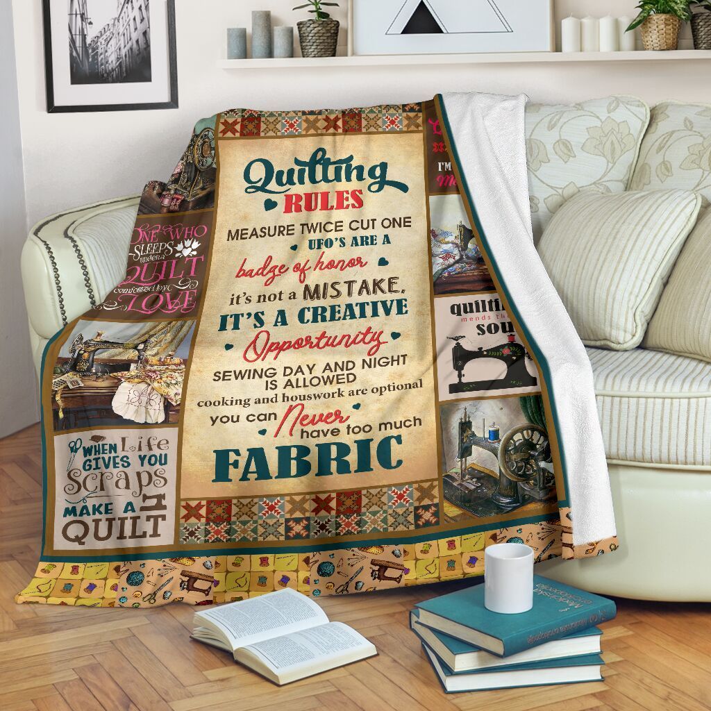 Quilting Rules Sherpa Fleece Blanket