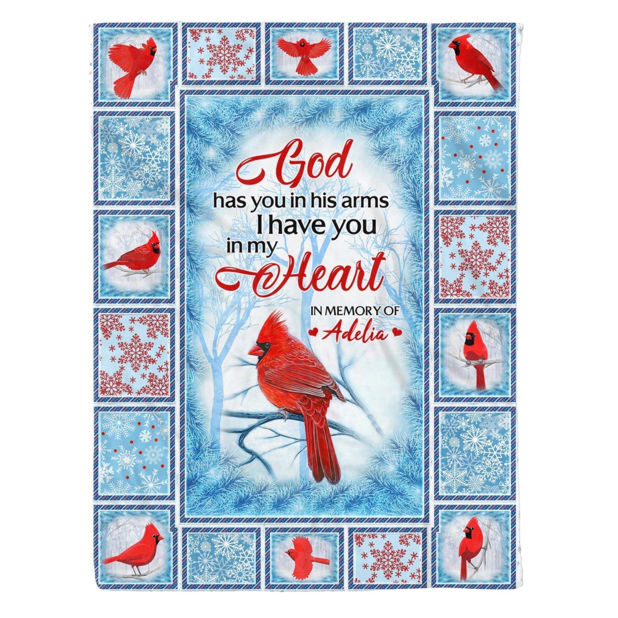 Quotes Cardinal Bird Personalized Fleece Blanket