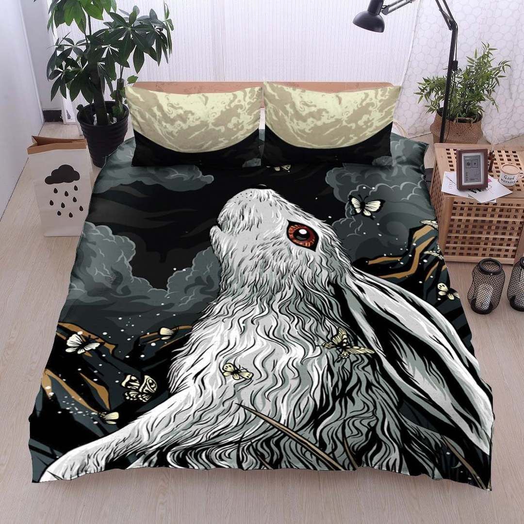 Rabbit Butterfly Night Bedding Set