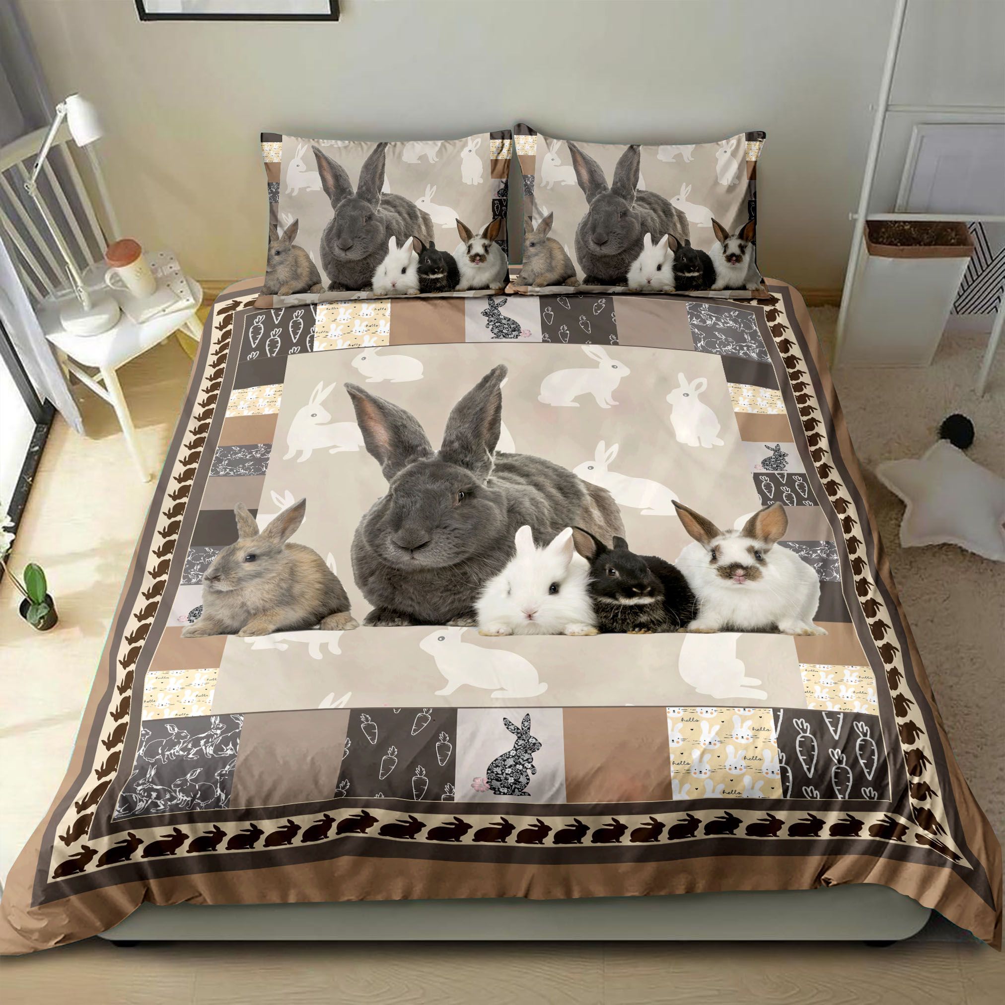 Rabbit Pattern Bedding Set